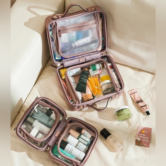 Calpak Large Clear Cosmetics Case in Mauve - Like New - Picture 7 of 12